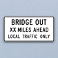 Bridge Out Ahead United States Road Sign Sticker