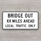 Bridge Out Ahead United States Road Sign Sticker