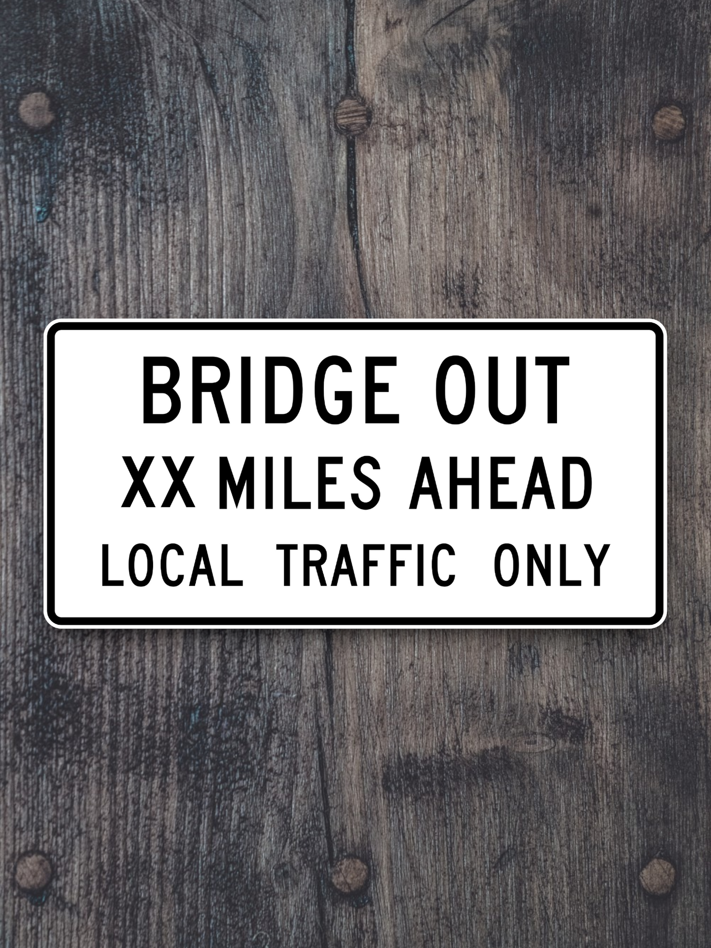 Bridge Out Ahead United States Road Sign Sticker