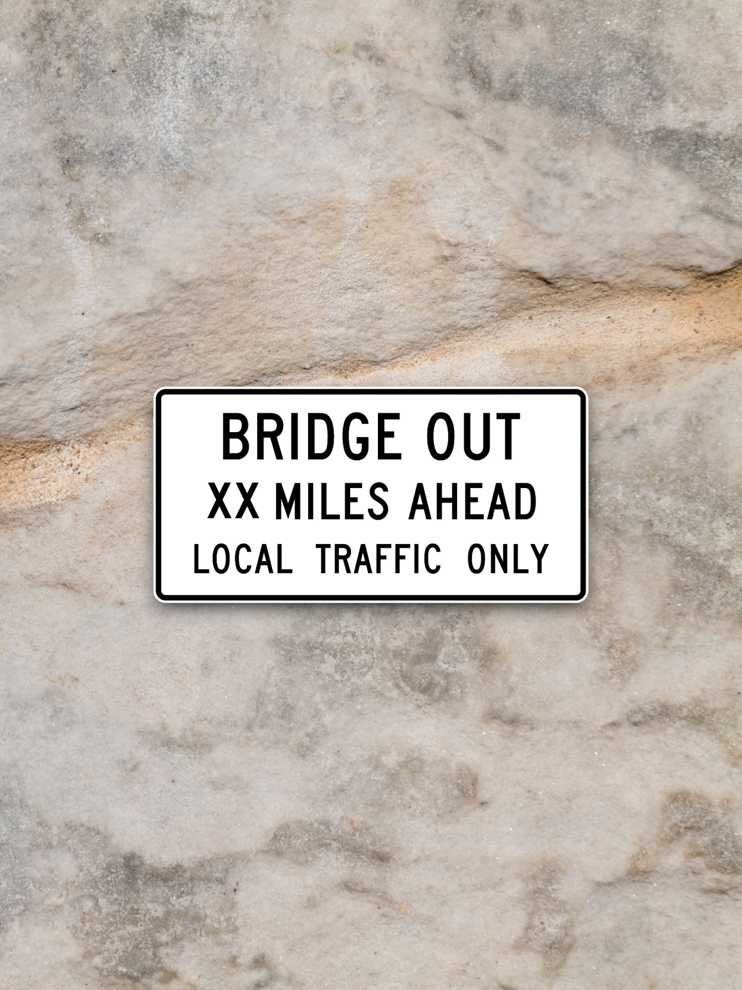 Bridge Out Ahead United States Road Sign Sticker