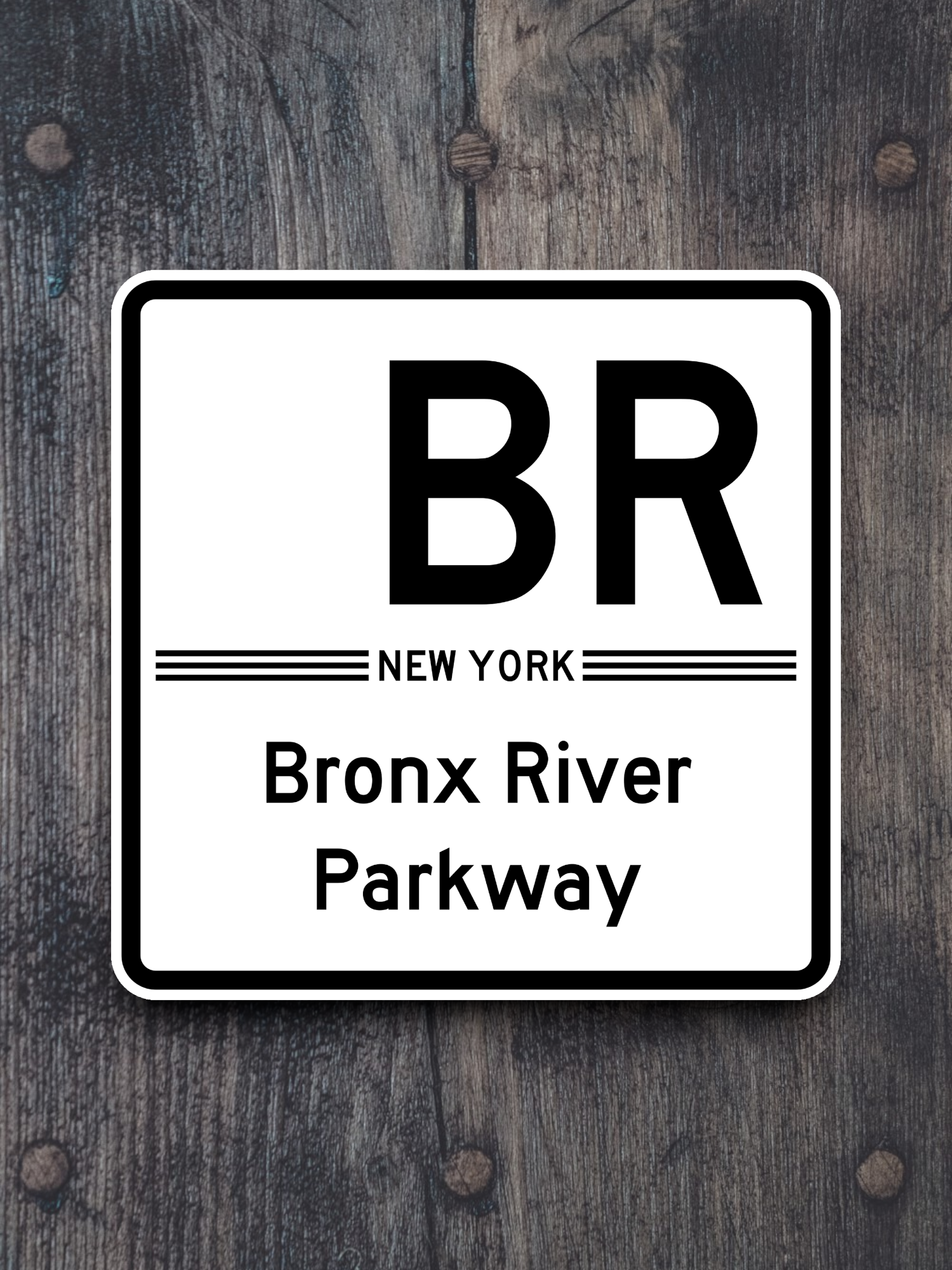 Bronx River Parkway Shield Road Sign Sticker