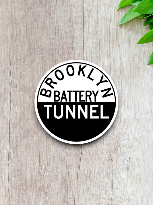 Brooklyn Battery Tunnel Road Sign Sticker