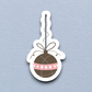 Brown Christmas Ornament Sticker