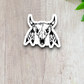 Bull Skull and Feathers Sticker