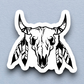 Bull Skull and Feathers Sticker