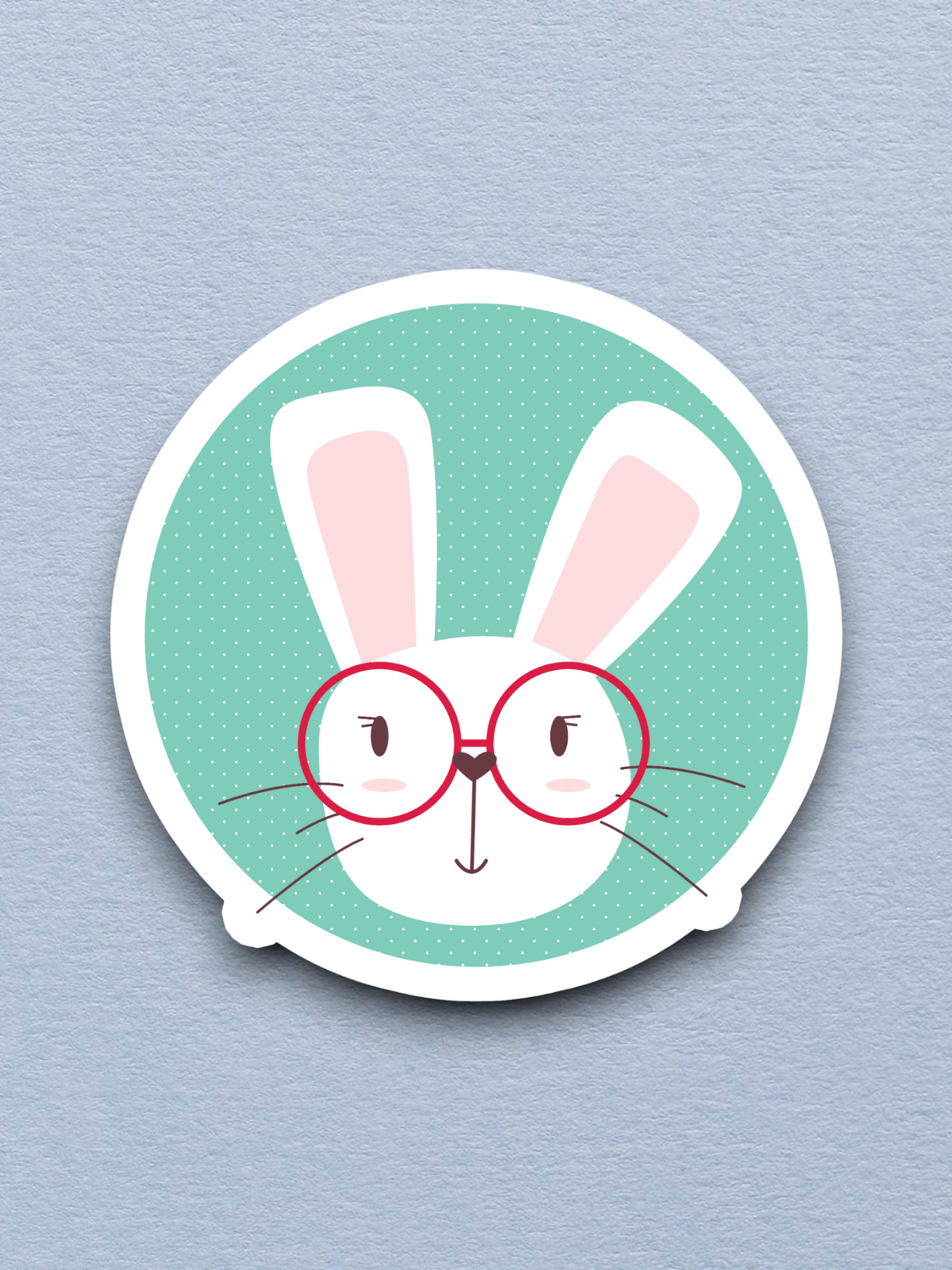 Bunny with Glasses Sticker