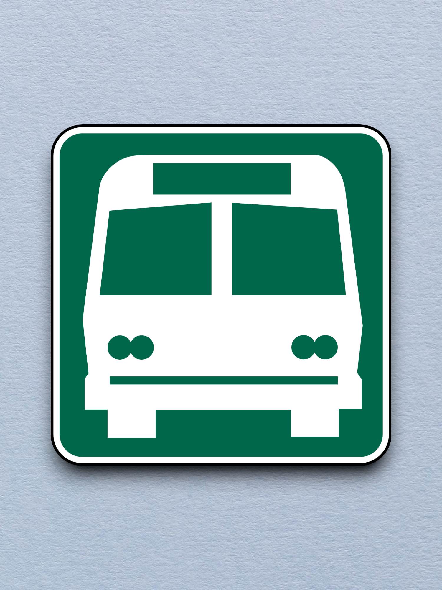 Bus Station Road Sign Sticker