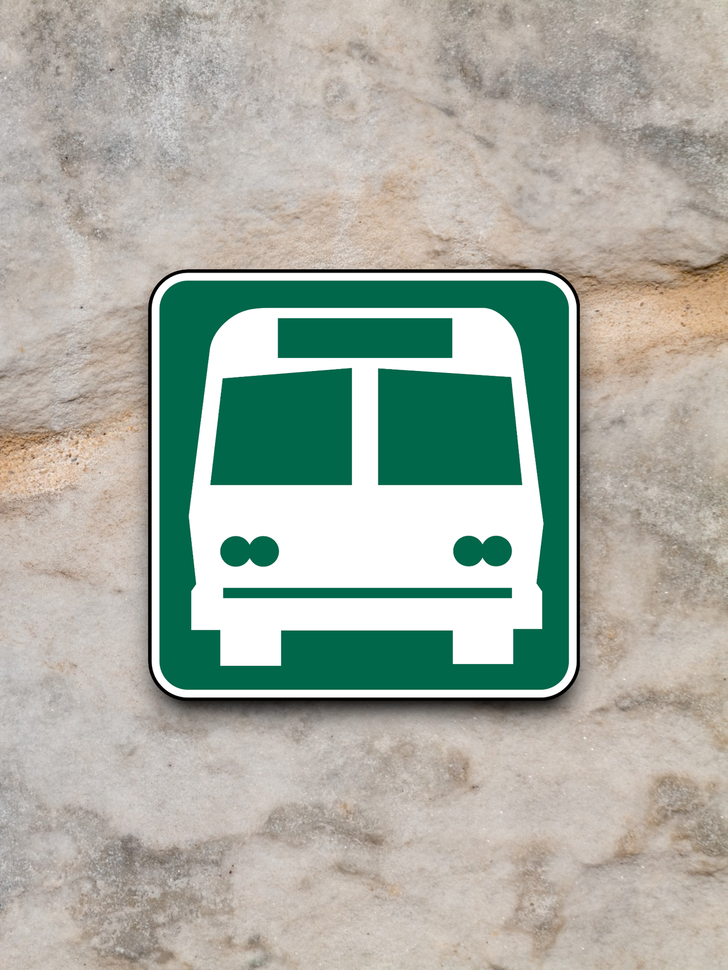 Bus Station Road Sign Sticker