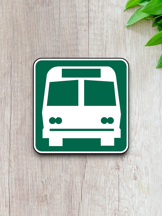 Bus Station Road Sign Sticker