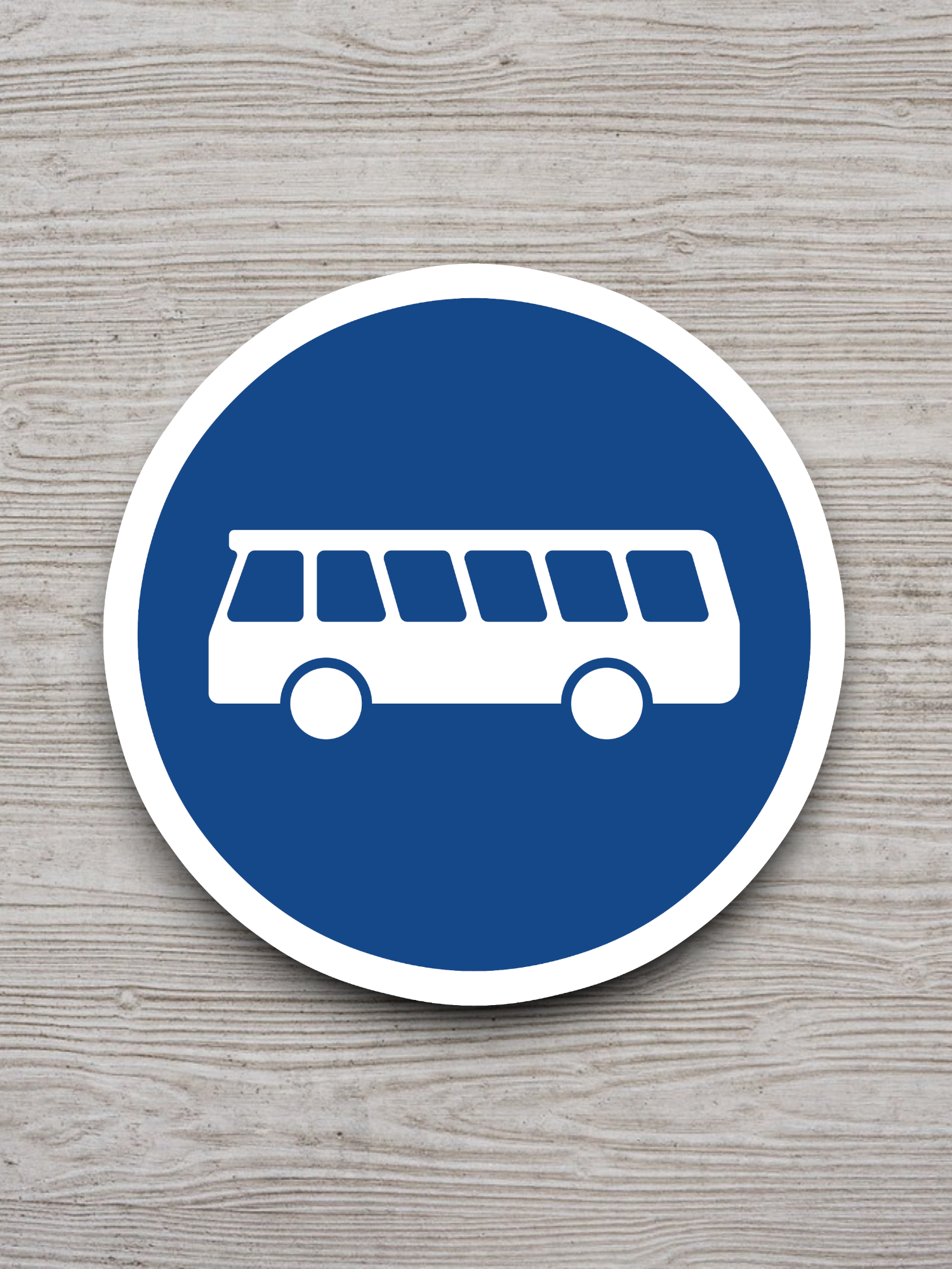 Bus Zone Ahead Road Sign Sticker
