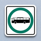 Bus Road Sign Sticker