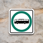 Bus Road Sign Sticker