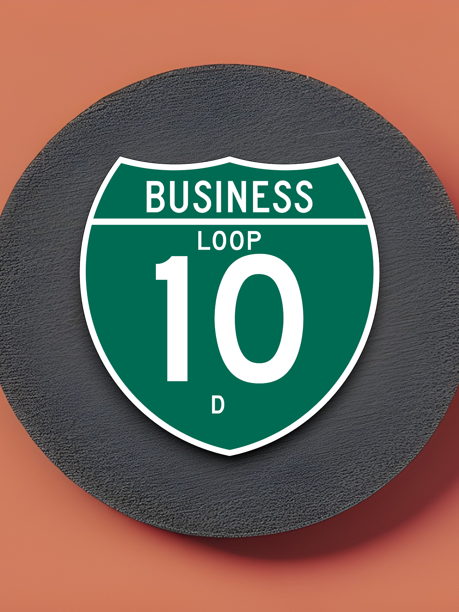 Business Interstate 10-D Texas Road Sign Sticker