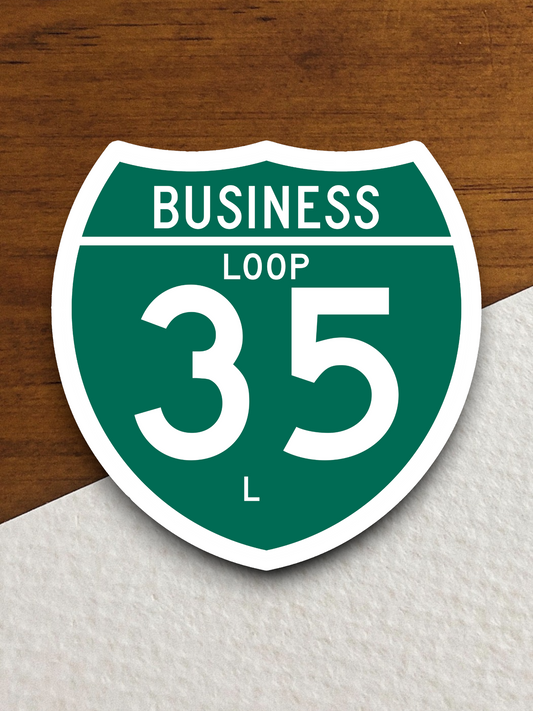 Business Interstate 35-L Texas Road Sign Sticker