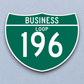 Business Loop 196 Road Sign Sticker