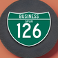 Business Spur 126 Road Sign Sticker