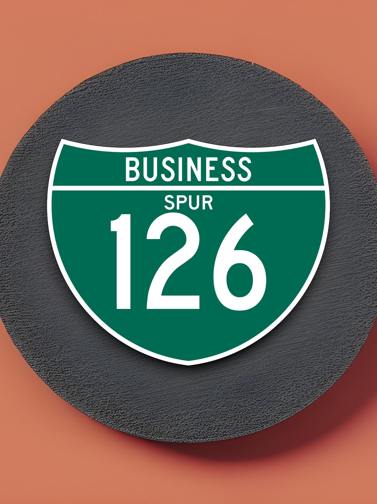 Business Spur 126 Road Sign Sticker