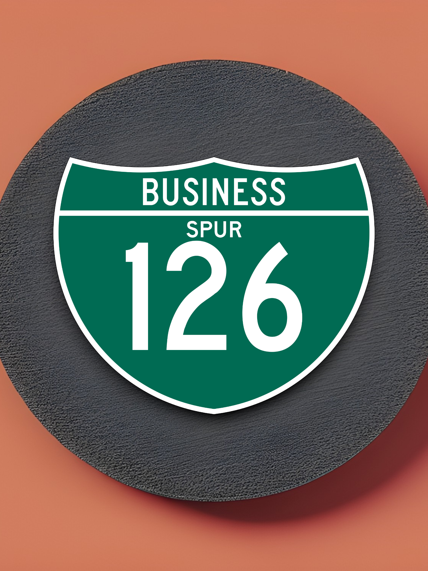 Business Spur 126 Road Sign Sticker