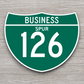 Business Spur 126 Road Sign Sticker