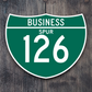 Business Spur 126 Road Sign Sticker