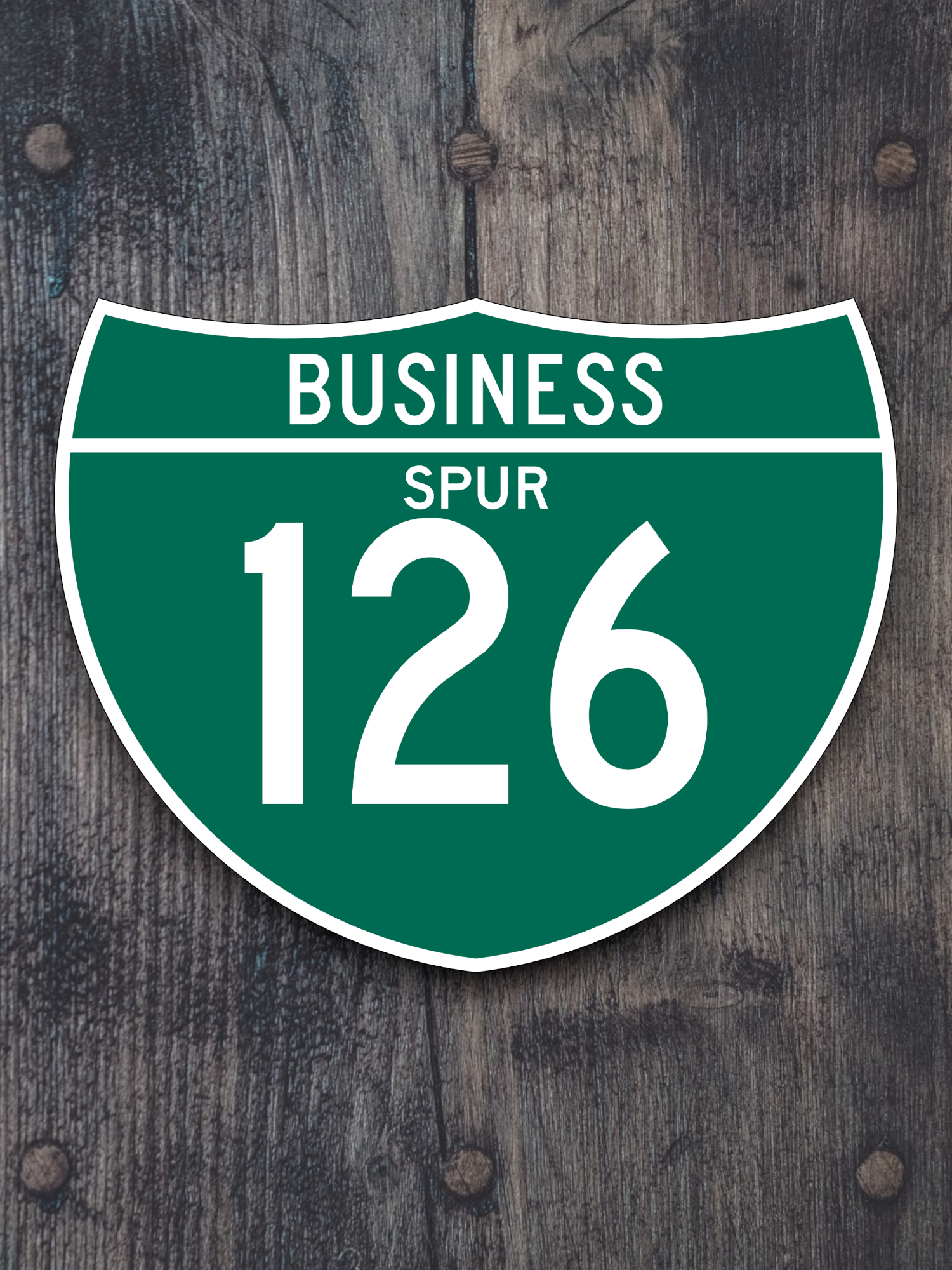 Business Spur 126 Road Sign Sticker