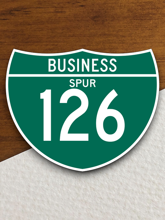 Business Spur 126 Road Sign Sticker