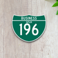 Business Spur 196 Road Sign Sticker