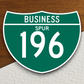 Business Spur 196 Road Sign Sticker