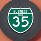 Business Spur 35 Road Sign Sticker