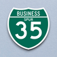 Business Spur 35 Road Sign Sticker