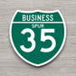 Business Spur 35 Road Sign Sticker