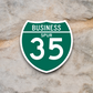 Business Spur 35 Road Sign Sticker