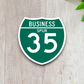 Business Spur 35 Road Sign Sticker