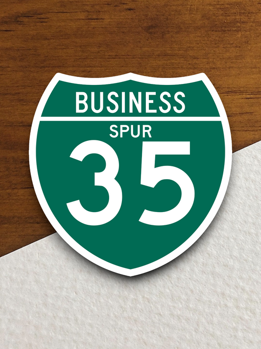 Business Spur 35 Road Sign Sticker