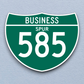 Business Spur 585 Road Sign Sticker