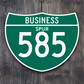 Business Spur 585 Road Sign Sticker