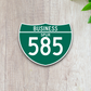 Business Spur 585 Road Sign Sticker