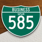 Business Spur 585 Road Sign Sticker