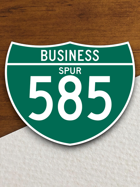 Business Spur 585 Road Sign Sticker