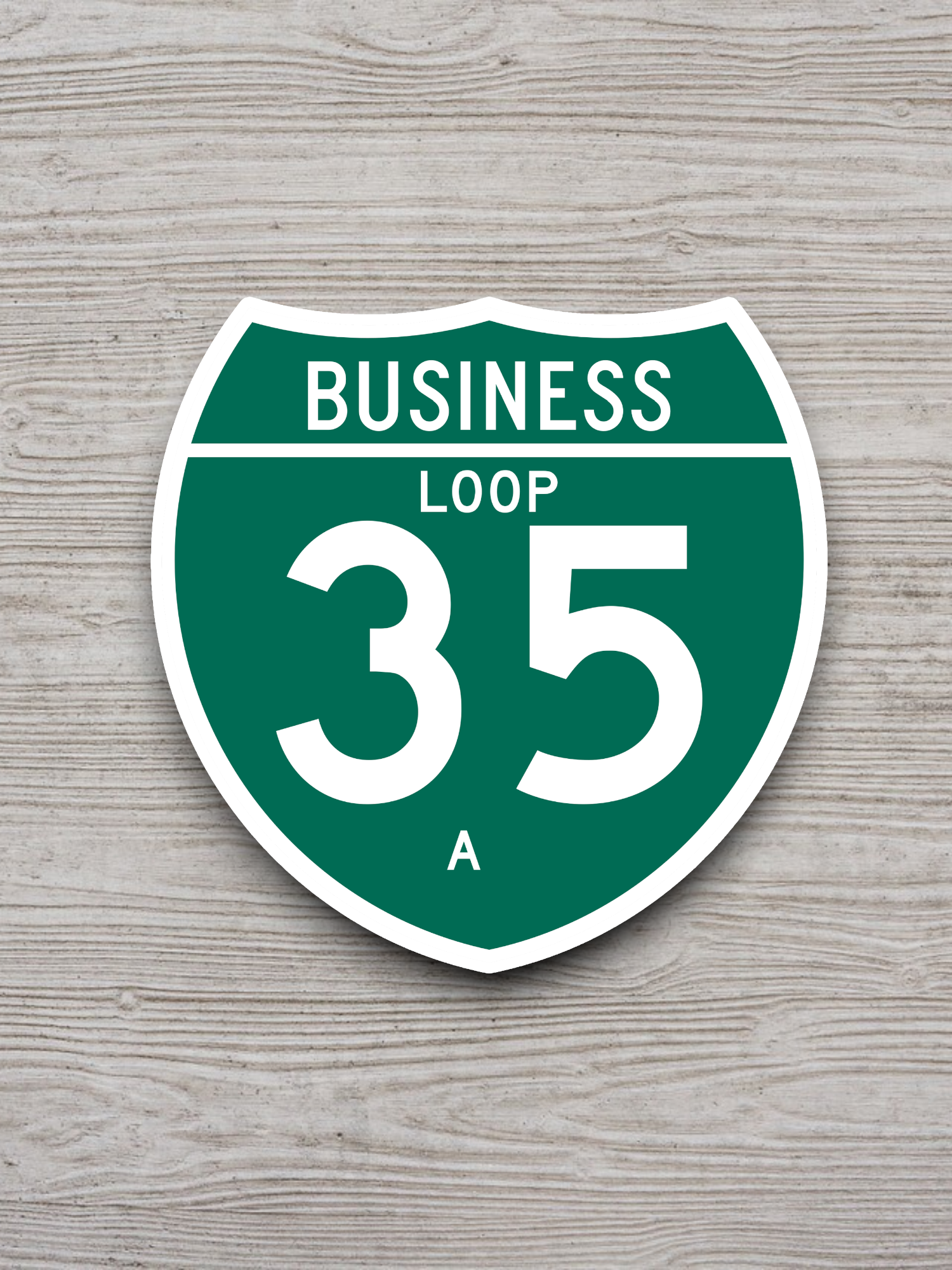 Business Spur Interstate 35-A Texas Road Sign Sticker