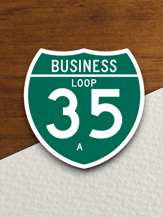 Business Spur Interstate 35-A Texas Road Sign Sticker