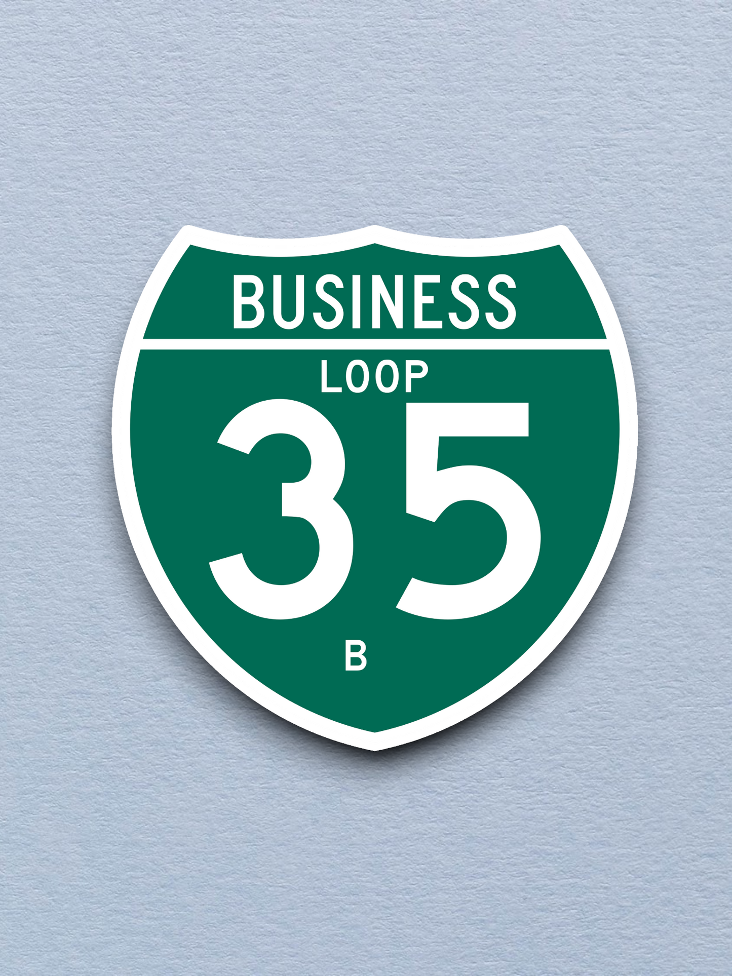 Business Spur Interstate 35-B Texas Road Sign Sticker