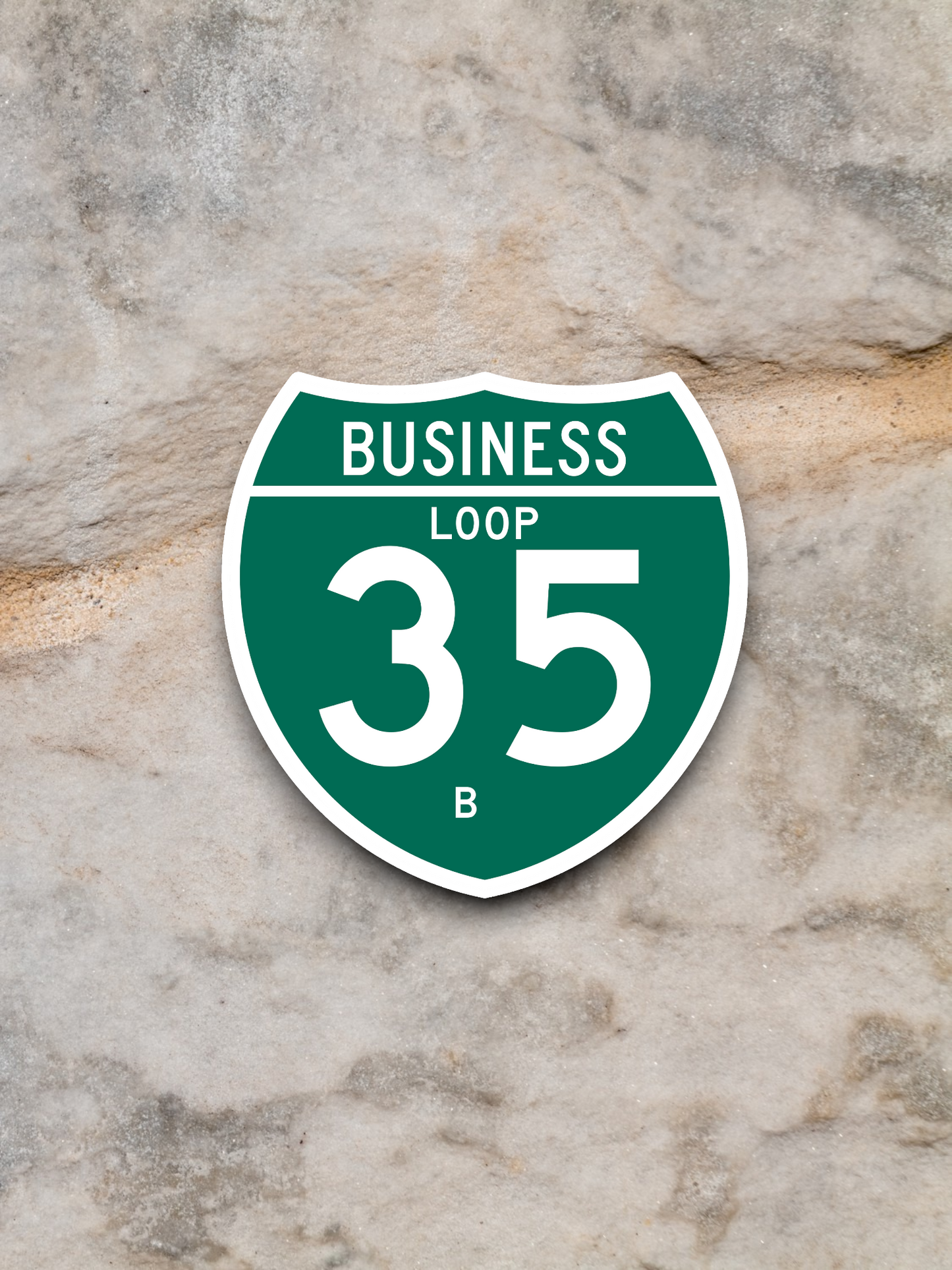Business Spur Interstate 35-B Texas Road Sign Sticker