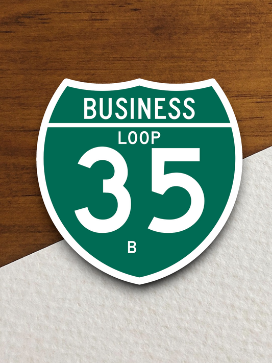 Business Spur Interstate 35-B Texas Road Sign Sticker