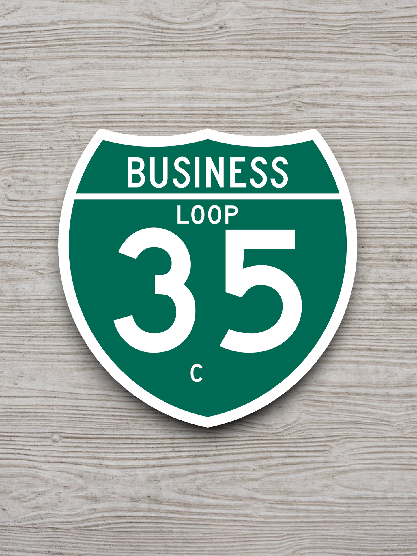 Business Spur Interstate 35-C Texas Road Sign Sticker