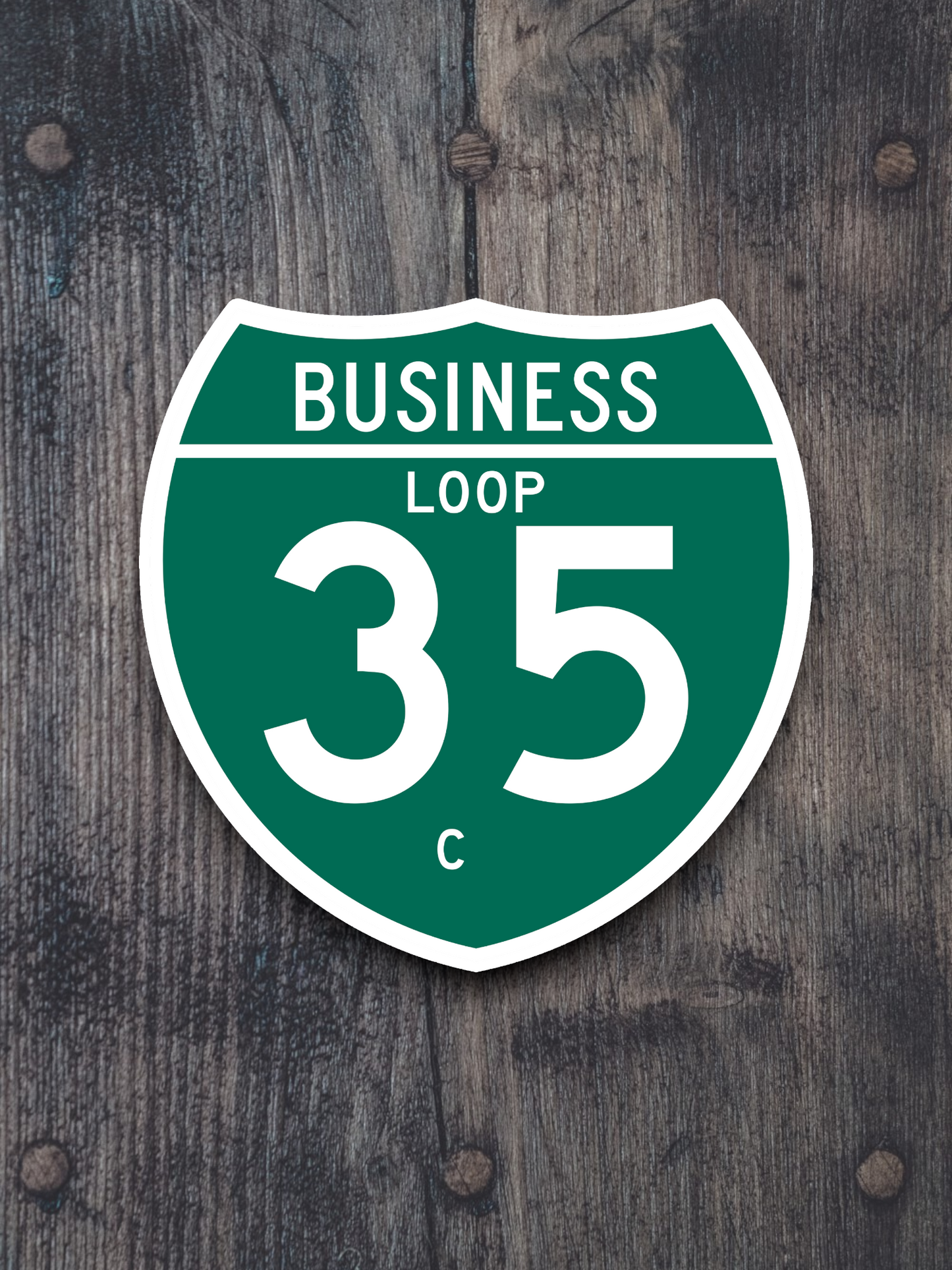 Business Spur Interstate 35-C Texas Road Sign Sticker