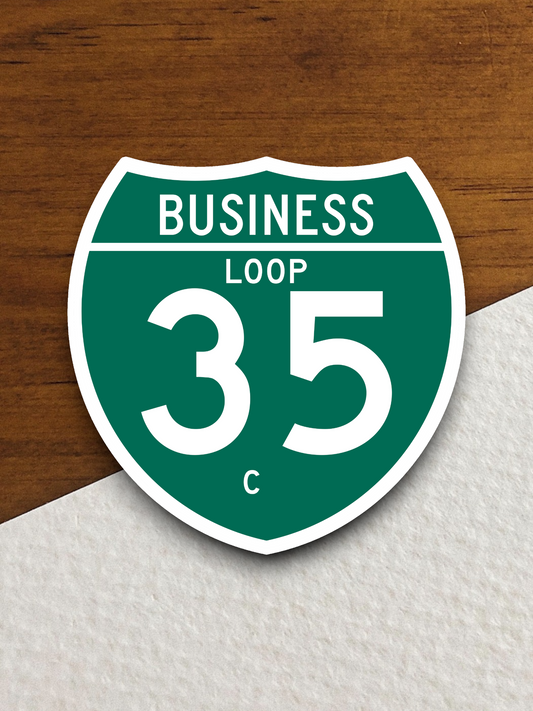 Business Spur Interstate 35-C Texas Road Sign Sticker