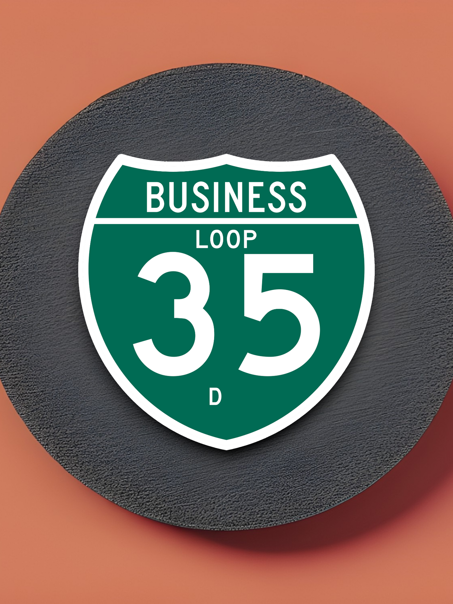 Business Spur Interstate 35-D Texas Road Sign Sticker