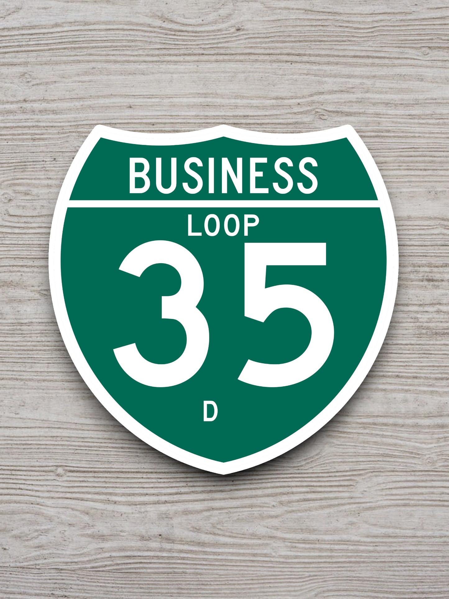 Business Spur Interstate 35-D Texas Road Sign Sticker