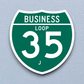 Business Spur Interstate 35-J Texas Road Sign Sticker